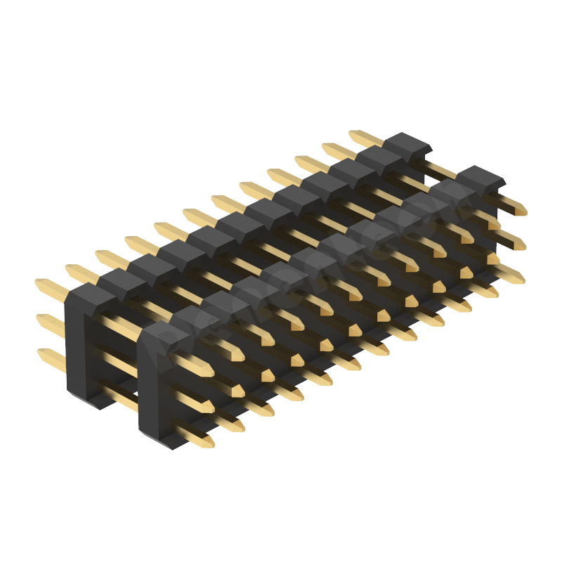 2.54mm pin header triple row dual plastic straight 2.54 mm pin